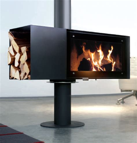 rotating wood stove